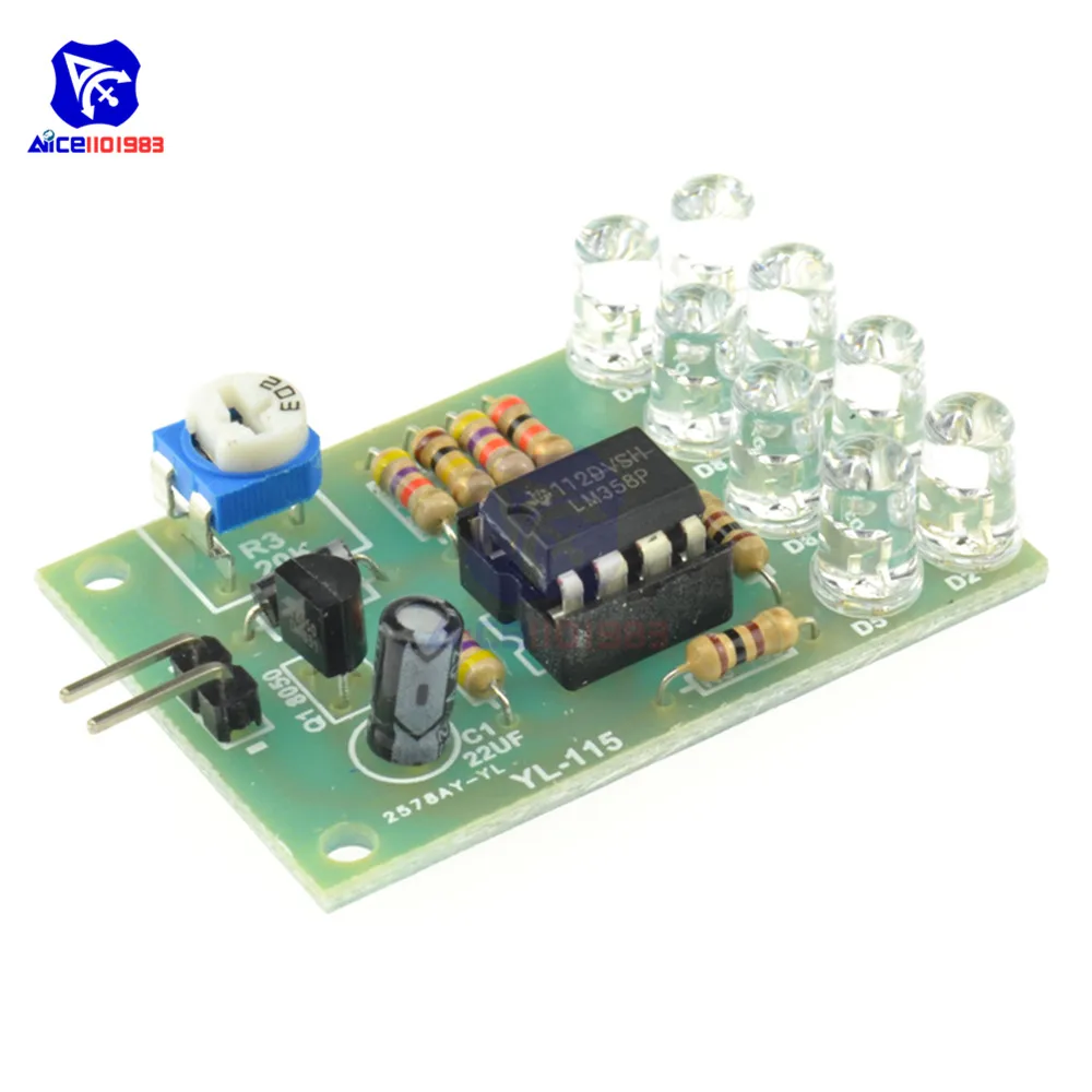 Дыхательный светильник вой модуль diymore LM358 12 В 8 светодисветодиодный мигающая