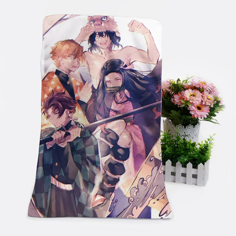 IVYYE 1 шт. Kimetsu no Yaiba Модные индивидуальные аниме банные полотенца носовой платок