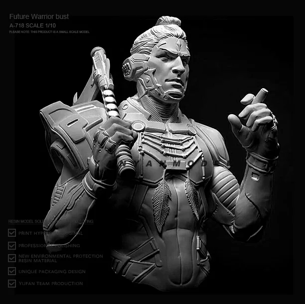 

1/10 Resin bust model kits DIY figure self-assembled A-718