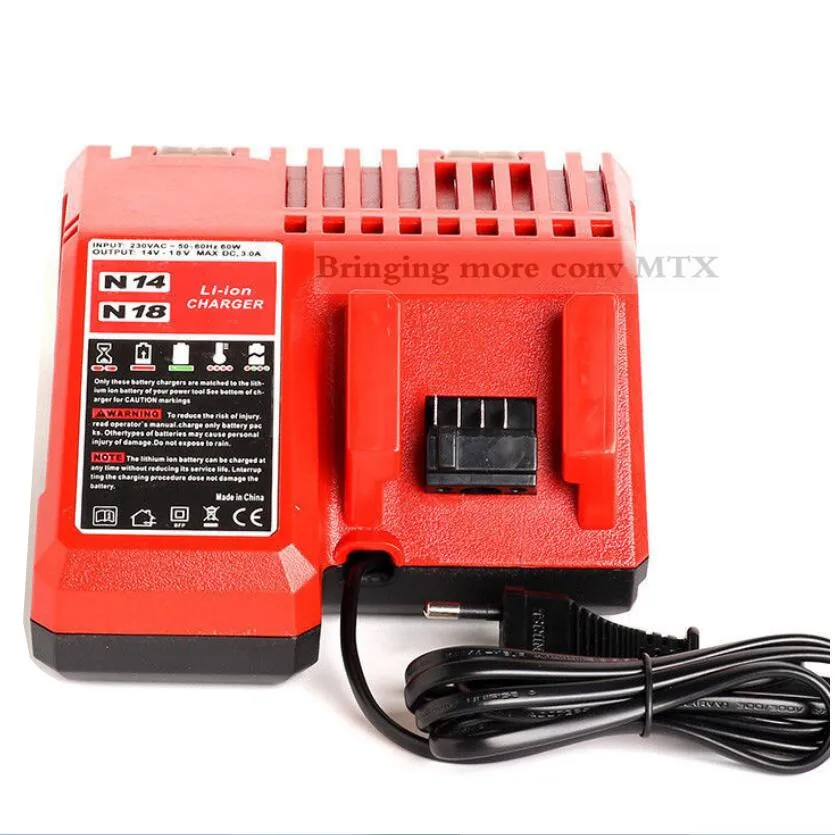 

Портативное зарядное устройство Li-Ion 3A для литиевых батарей Milwaukee M18 14,4-18 в, безопасное и удобное, Новинка