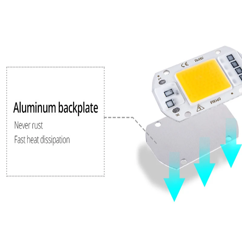 Светодиодный монолитный блок светодиодов 10 Вт 20 30 50 220 В переменного тока 240 в IP65