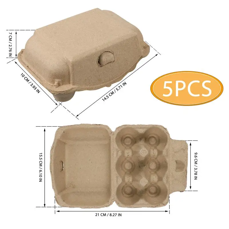 

POPETPOP 6 Egg Cartons Half Dozen Egg Organizers Durable Egg Containers 6 Grids Egg Rack For Home Restaurant Hotel