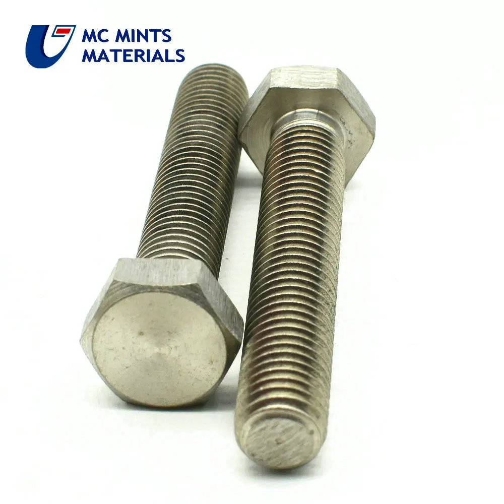 Титан болт M16 x25 30 35, 40 45 50 60, 65, 70, 80, 90, 100 мм Ti Болт с шестигранной головкой не полированный Класс 2 Титан винт Ti Застежка