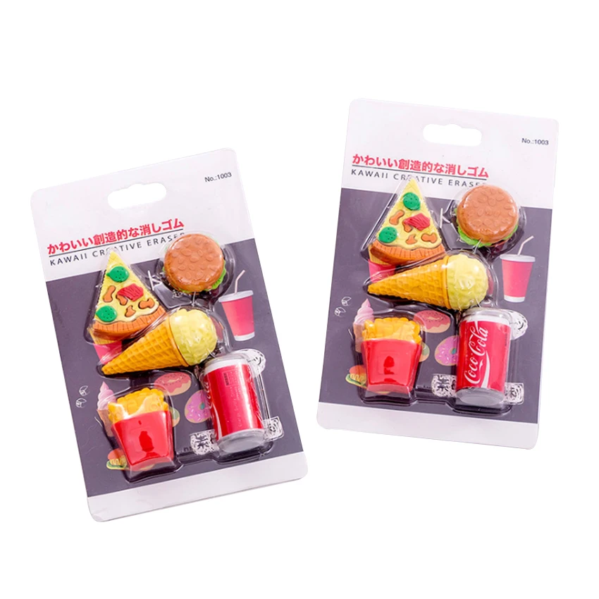 Набор ластиков для приготовления пищи гамбургер кола 12 комплектов милые подарки