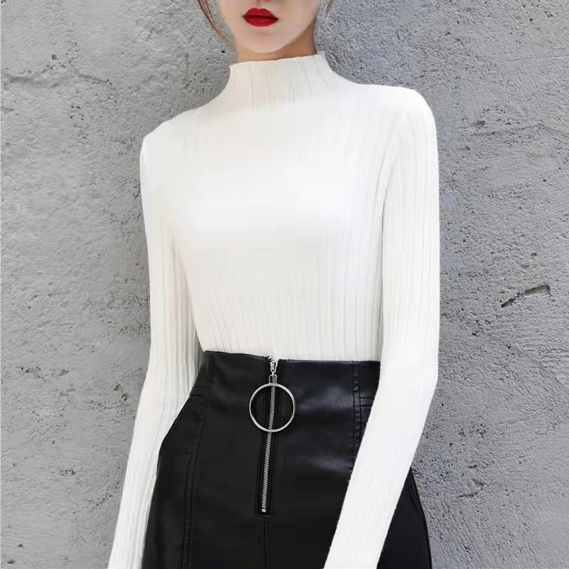 

BOBOKATEER Long Sleeve Sueter Mujer Knitted Sweaters Womens Clothing Frau Pullover Slim Vrouw Truien Haut Femme Elegant Winter