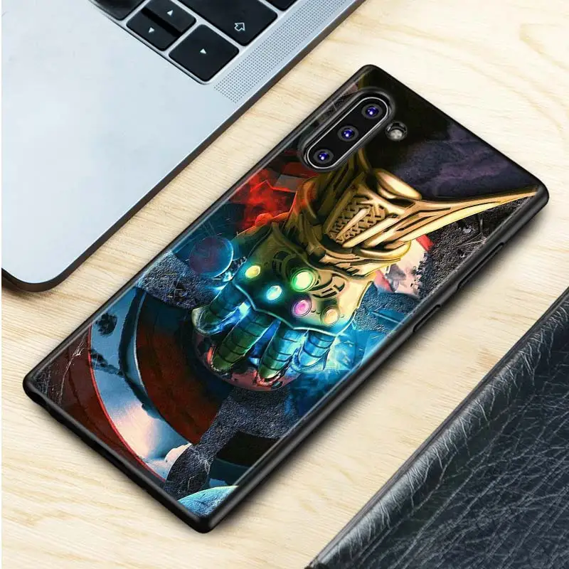 Style 11 Черный силиконовый чехол Мстители Железный человек Капитан Америка для samsung Galaxy Note 10Plus 10 Pro 9 8 S10 S9 S8 Plus S7 S6 Чехол Для Телефона - Цвет: Style 11