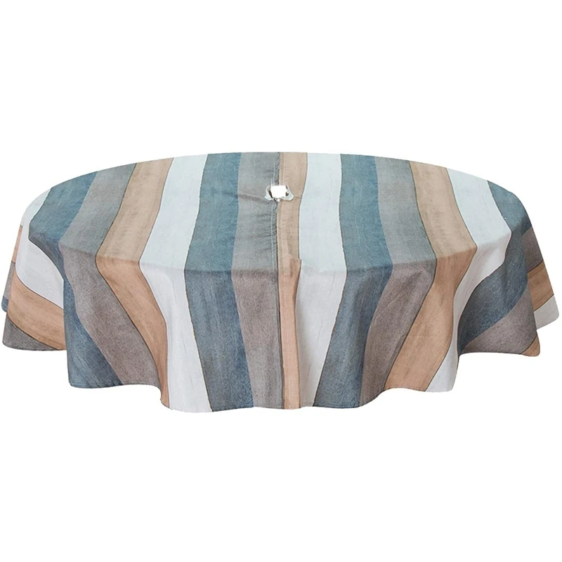 

Уличная скатерть, водонепроницаемая скатерть на стол с молнией и отверстием для зонта, для внутреннего дворика, Садового Стола, Декор, 60 дюй...