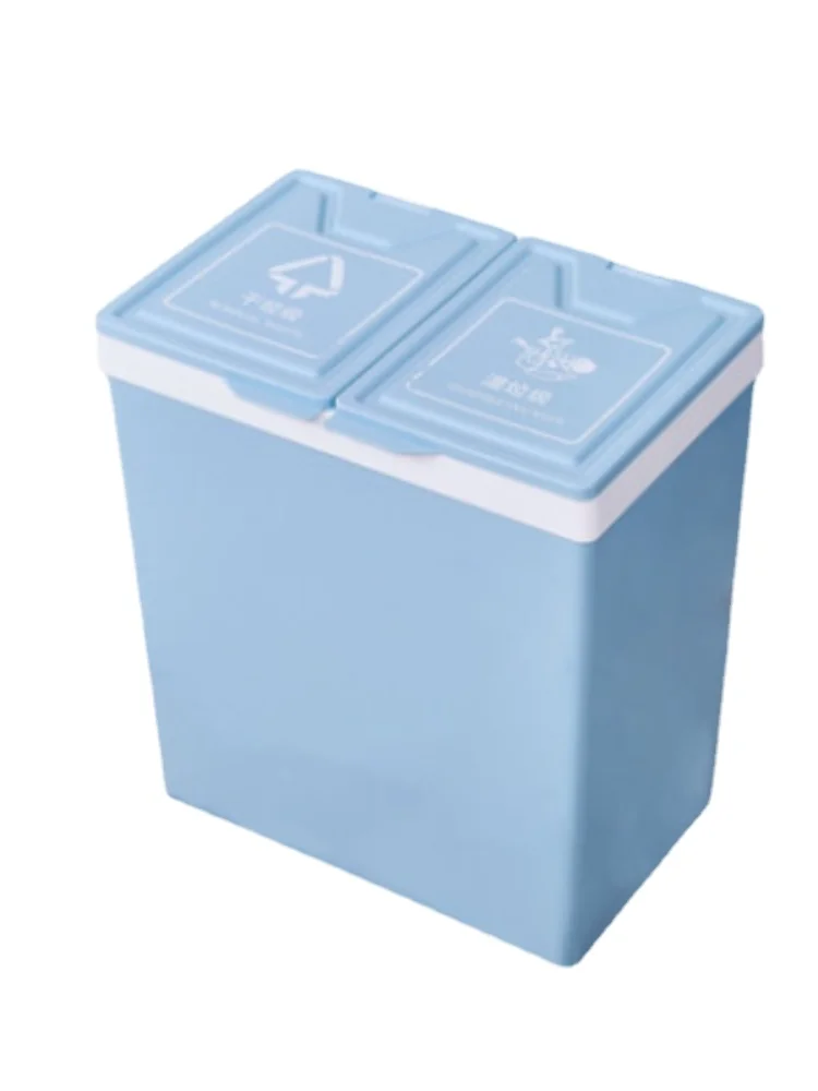 

Plastic Trash Can with Lid Wheels Desk Kitchen Big Trash Can Cube Storage Bins Kosze Do Segregacji Smieci Waste Bins BG50WB