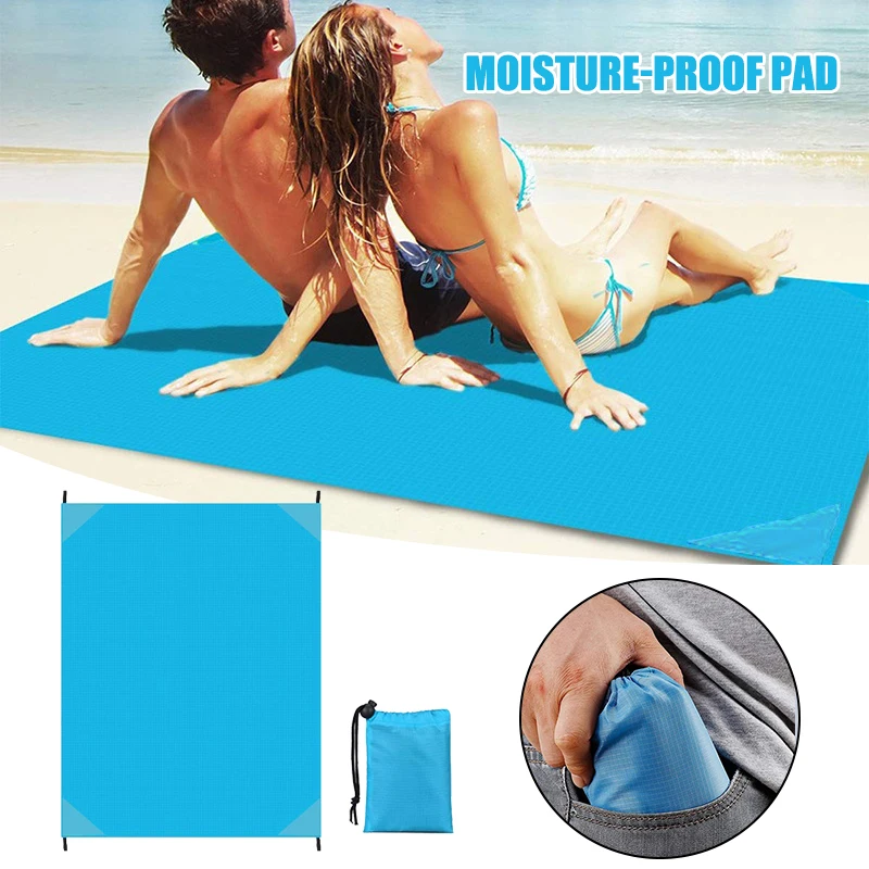 

Portable Folding Beach Blanket Lightweight Waterproof Sandproof Mini Picnic Mat for Travel Hiking Camping B2Cshop
