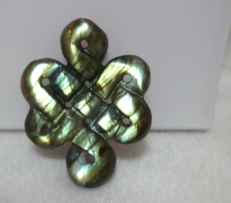 Бесплатная доставка натуральный лабрадорит резная китайская фотография Женские