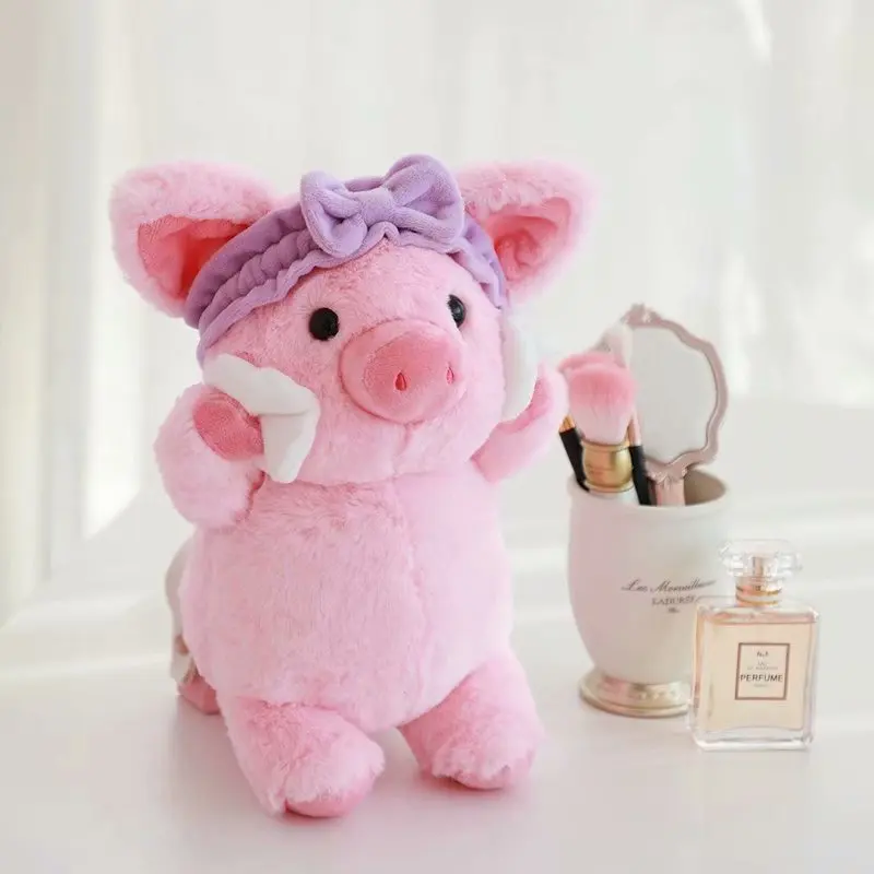 

30cm Lovely Fat make up Pig Plush Toys Stuffed Cute Animals Dolls Baby Piggy Appease sweet heart Birthday Chrismas Gift for kids
