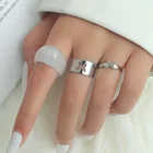 Хип-хопРок металлические геометрические круглые панк кольца набор Открытие индекс аксессуары для пальцев бабочка соединение хвост кольцо для женщин ювелирные изделия