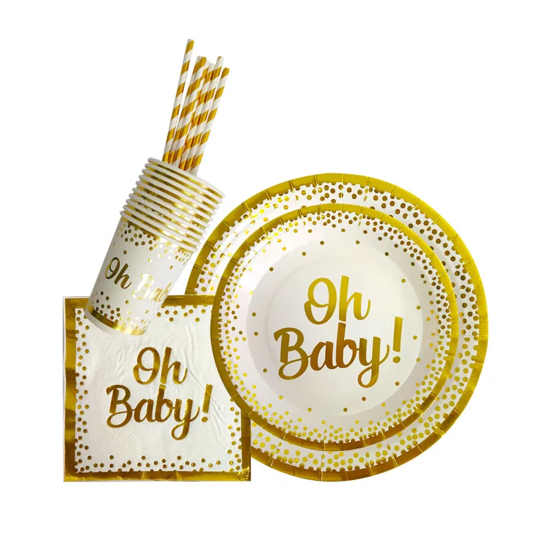 Oh Baby одноразовая посуда для вечеринок бумажные тарелки чашки это торт мальчиков