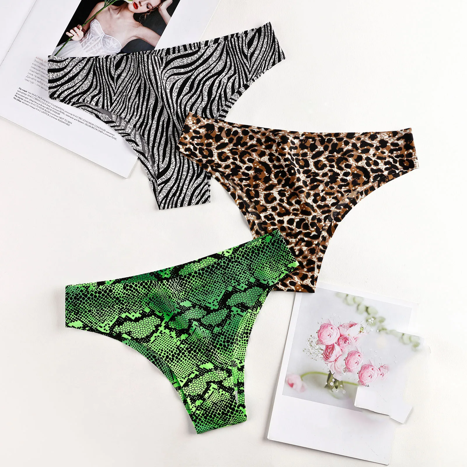 

Женское сексуальное леопардовое нижнее белье в виде зебры, Соблазнительные трусики с заниженной талией, стринги, дышащее нижнее белье, женс...