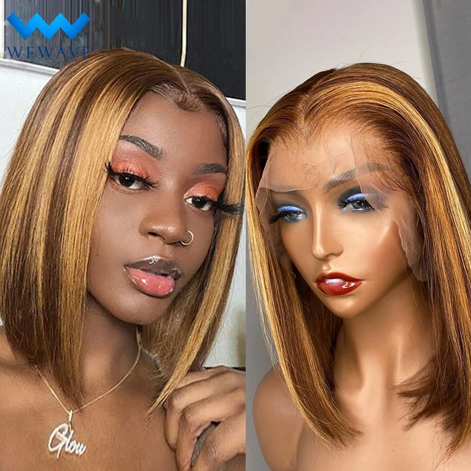 Парик Боб парики из человеческих волос на сетке спереди для чернокожих женщин
