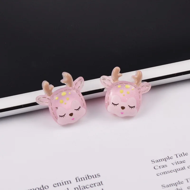 

Resin Transparent Glitter Colorful Deer Epoxy Diy Trinkets Material Accessories Lima Para Bebes Rainbow Toy for Children Unisex