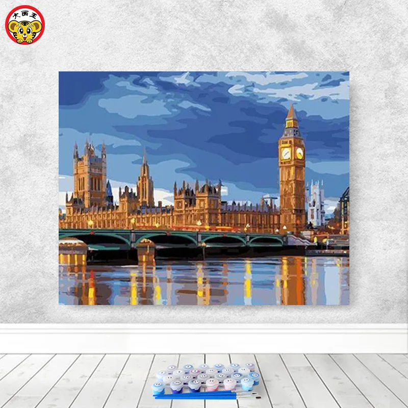 Картина по номеру художественная живопись номерам современный город | Дом и сад