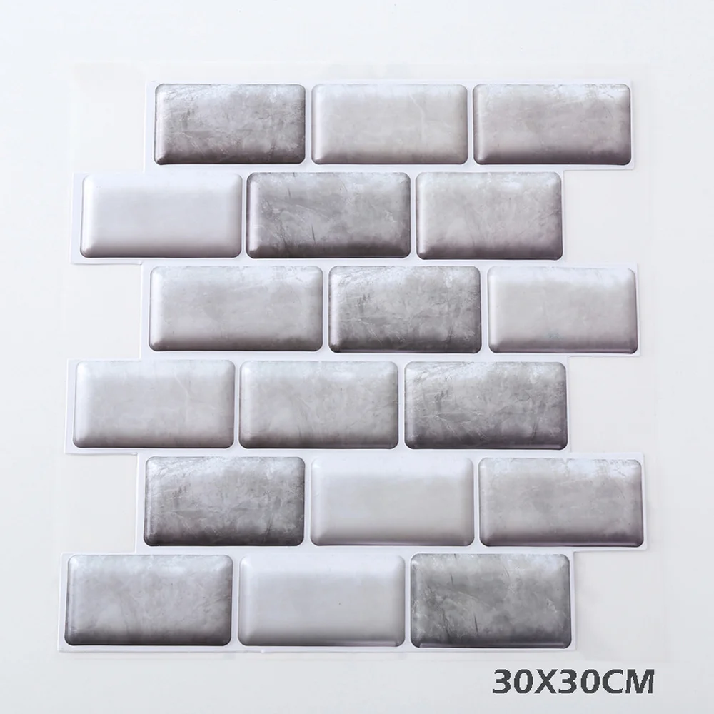 10 шт. упак. 3D наклейки на кирпичные стены самоклеящиеся водонепроницаемые панели