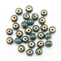 68101214mm round flower glaze ceramic beads for for bracelet jewelry making diy craft accessories retro color porcelain bead