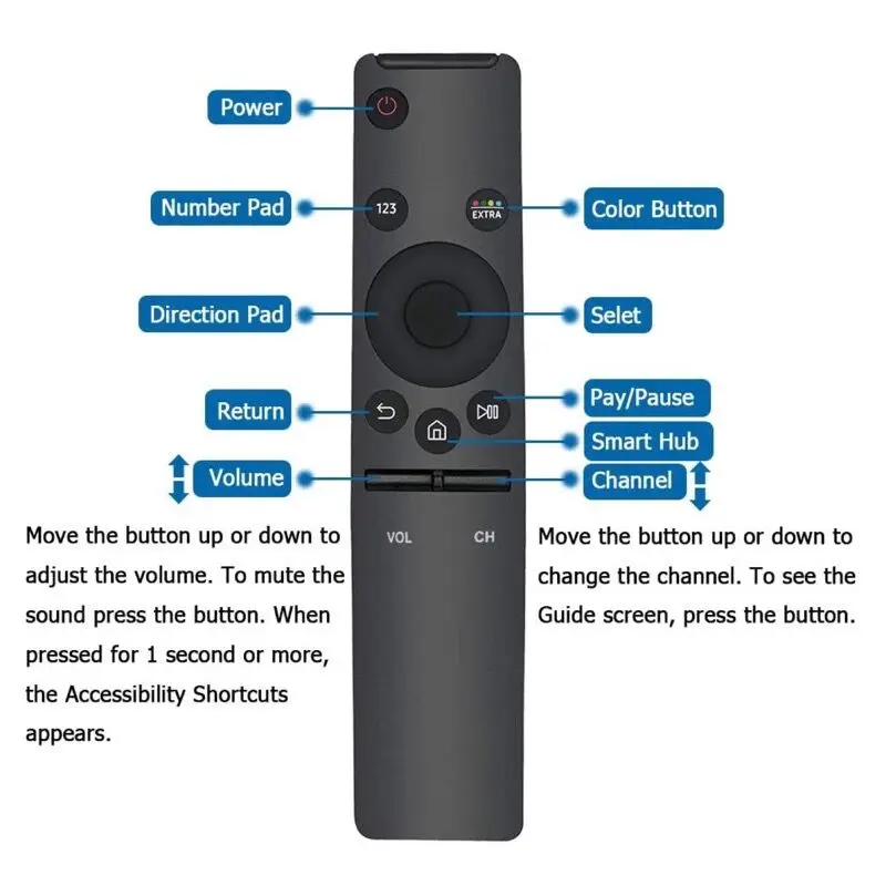 

Новый пульт дистанционного управления для Samsung TV BN59-01270A BN59-01265A BN59-01266A (Smart 4K UHD TV 6/7/8/9 Series)