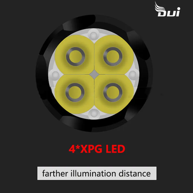 DUI Новый 4 * XPG светодиодный Многофункциональный тактический USB Мощный мини