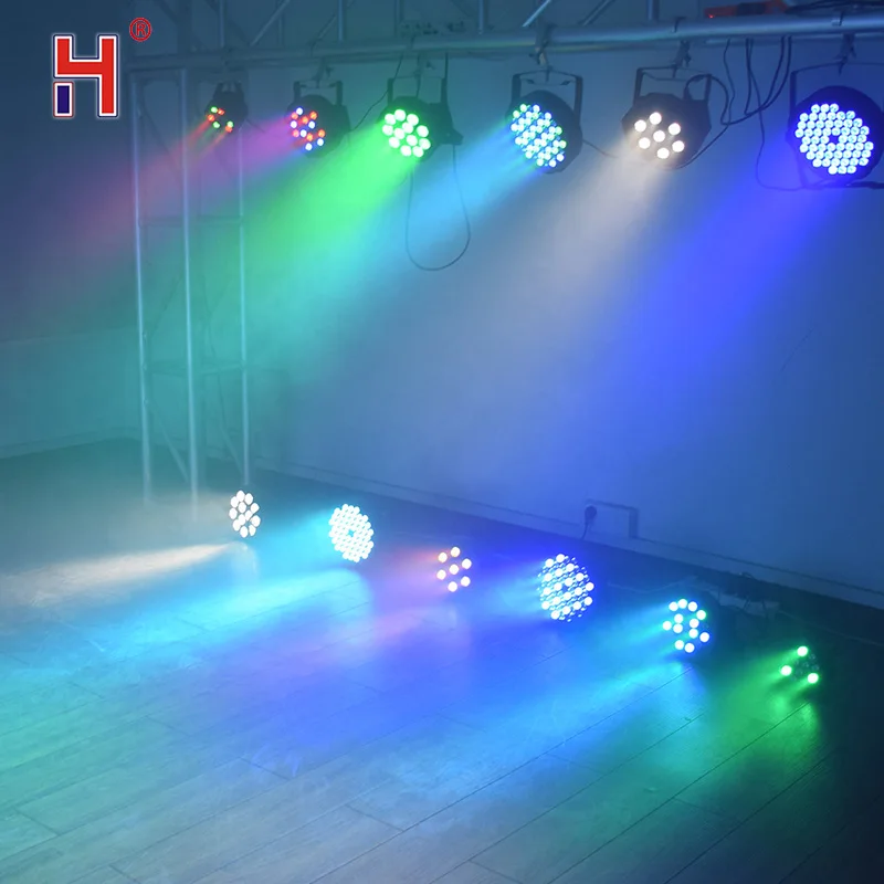 

Led Flat Par 54X3W Rgb Color Lighting Strobe Dmx For Atmosphere Of Disco Dj Music Party Club Dance Floor Bar Darkening