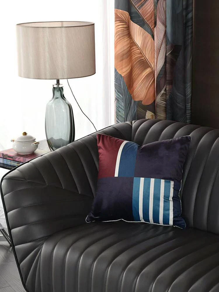 Бархатная ткань современная роскошная наволочка с буквенным принтом H для