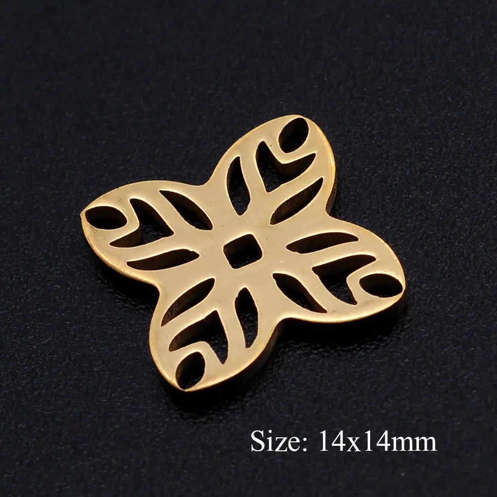 5 шт./лот подвеска в виде цветка из нержавеющей стали оптовая продажа