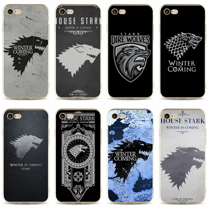 Чехол для телефона из мягкого силикона 2018 с логотипом игры престолов Старка
