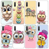 cute owl hearts lover christmas phone case for xiaomi redmi note 10 11 pro max 11s 11t 11e 10s 9 9s 9t 4g 5g 8 8t 7 6 5 4 4x cov