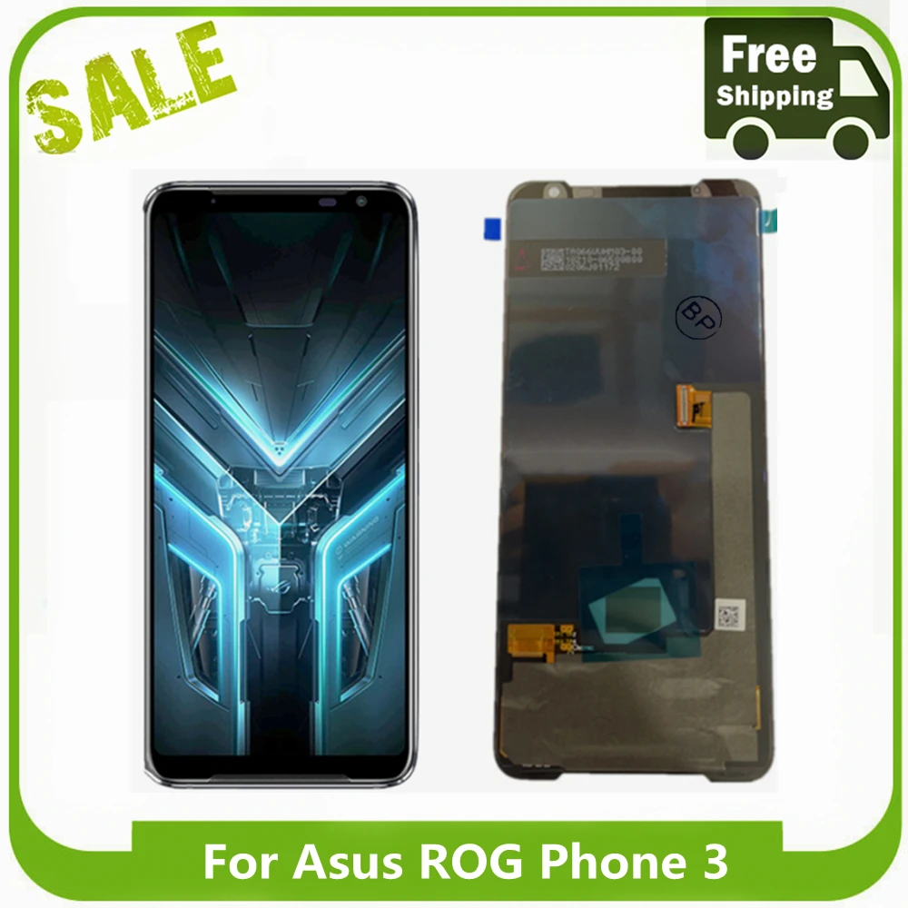 Pantalla LCD AMOLED 1B Original para tel&eacute;fono ASUS ROG, pantalla t&aacute;ctil con marco para tel&eacute;fono ASUS ROG 3 ZS661KS LCDs-0