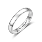 Персонализированные обручальные кольца, ювелирные изделия на заказ, гравировка имени, юбилей, простой стиль, свадебный подарок для женщин и девочек