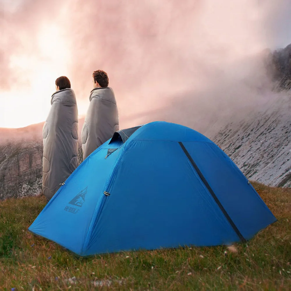 Bestellen HEWOLF 2 Person Ultraleicht Camping Zelt Outdoor Camping Zelt Aluminium Legierung Wasserdichte Doppel Schicht Camping Wandern Climing Zelt