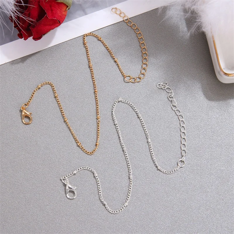 

IPARAM Summer Simple Silver Color Bead Chain Anklet Bohemian Vintage Footwear Leg Bracelets 2020 Female Foot Jewelry