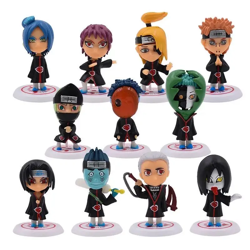 11 шт./лот 5 см аниме Наруто фигурку игрушки Uzumaki Uchiha Sasuke Hatake Kakashi ПВХ Модель Кукла