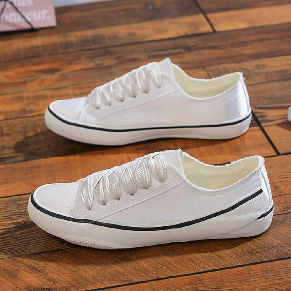 

Fashion Women Canvas Shoes Comfortable Sneakers women Vulcanize shoes Casual Lace-up Ladies Footwear zapatillas mujer ay5