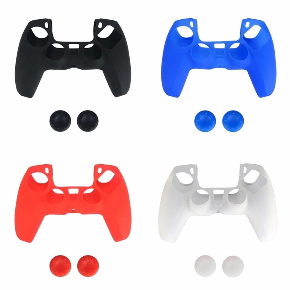 

Silicone Case Skin Protective Cover Joystick Thumb Stick Grips Anti-Slip Cap for S-ony PlayStation PS5 Controller