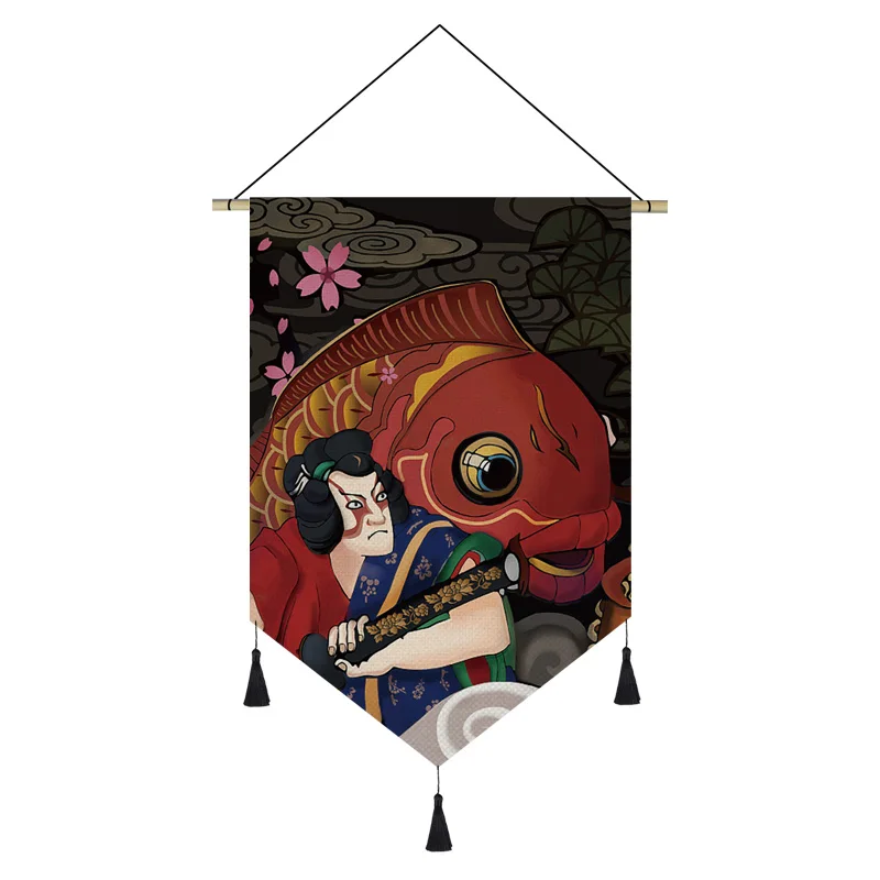 

Hanging Picture Tapestry Decorative Picture Sushi Shop Wall Background Cloth Decoration Painting Bunker