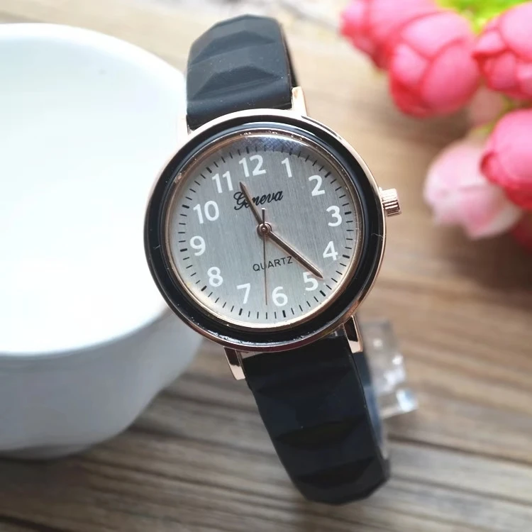 Популярные Стильные Модные Повседневные детские часы студенческие силиконовые