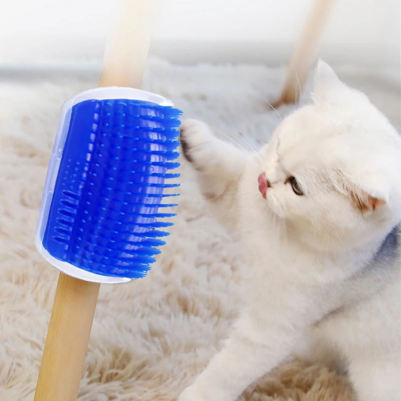 

1pcs Cat Corner Massage Brush Toy Cat Self Groomer Brush Tickler with Catnip Pet Hair Removal Comb Grooming Tool Hair Trimmer
