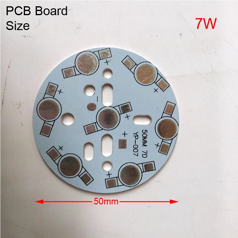 7W 50mm 1/5/10/50 шт База Светодиодный пластина pcb самодельный радиатор Панель для потолочного освещения, bulib свет Алюминий доска 1/3/4/5/7/9/12W подложка - Испускаемый цвет: 7W 50mm