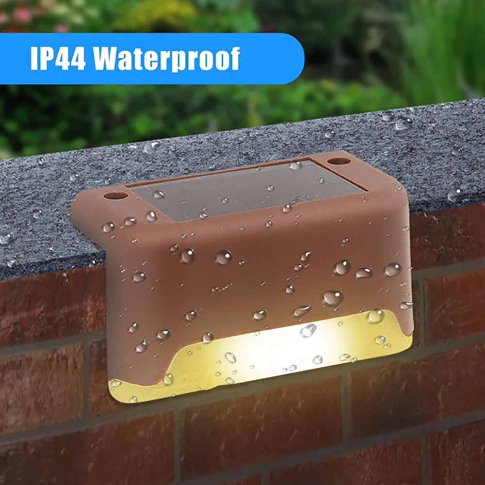 4 шт. светодиодный светильник на солнечной дорожке для лестницы улицы сада двора