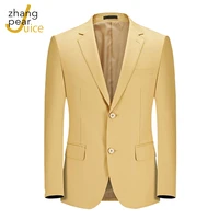 men pure color dress blazer new casual business formal blazer jacket male wedding work blazers coat top elegant
