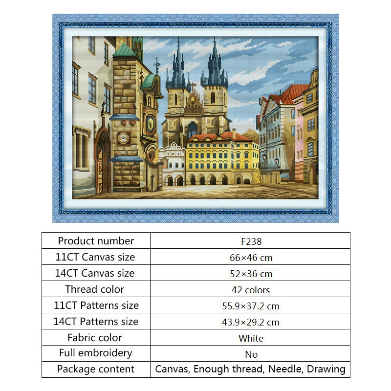 Cross stitch F238 Млечный Путь пейзаж стиль штампованные наборы для вышивки крестом мульти-карта 11ct 14ct Счетный принт на холсте DMC Вышивка-Шитье Сделай Сам комплект - Цвет: Cross stitch F238