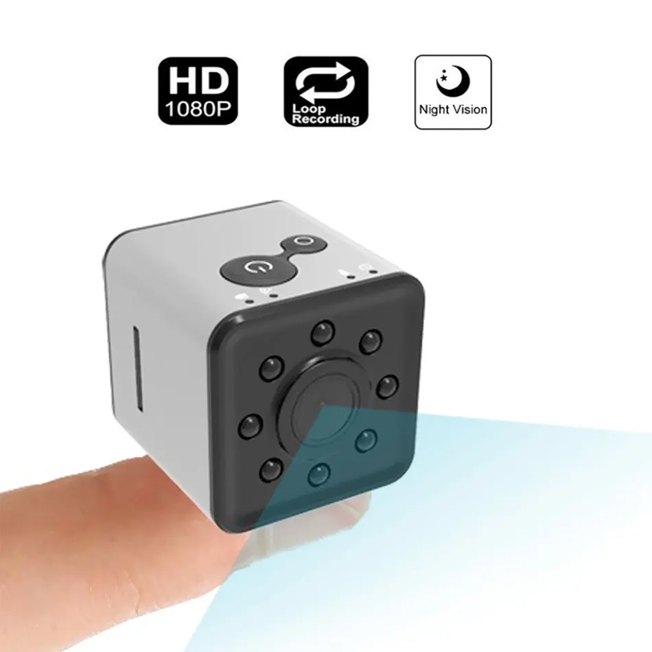 Спортивная мини камера SQ13 1080P Wi Fi IP с углом обзора 155 градусов Водонепроницаемая