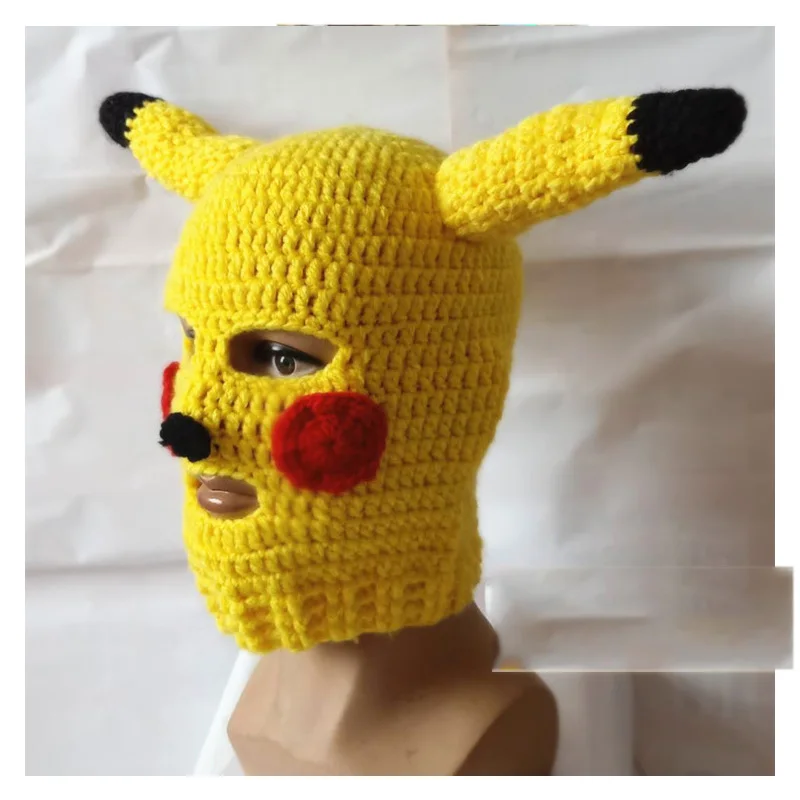 Персональные милые забавные шапки ручной работы Pika для мужчин и женщин, осенне-зимняя шапка для косплея, кепка с героями мультфильмов, крутые подарки на день рождения, шапка Хэллоуин