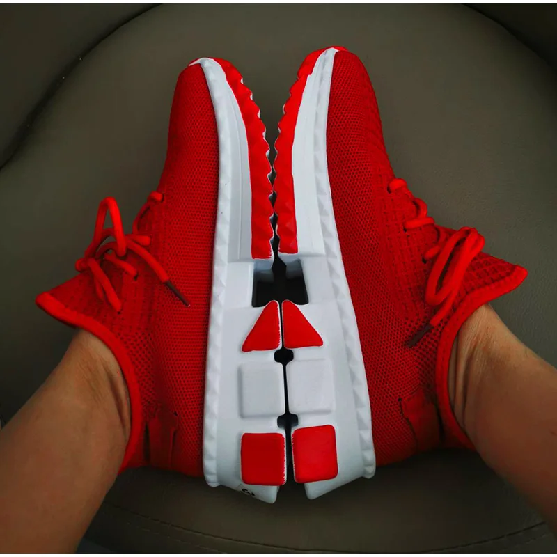 Кроссовки светильник женские на шнуровке Вулканизированная подошва дышащие