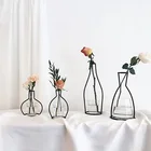 Ретро железная линия, настольные цветы, ваза, горшок, украшение, металлический держатель растений, Цветочная ваза в скандинавском стиле, семейная Свадебная