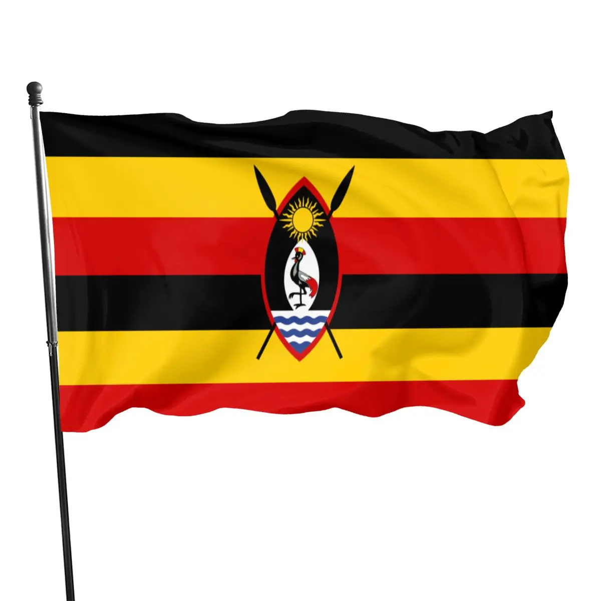 90x150 см угандский флаг | Дом и сад