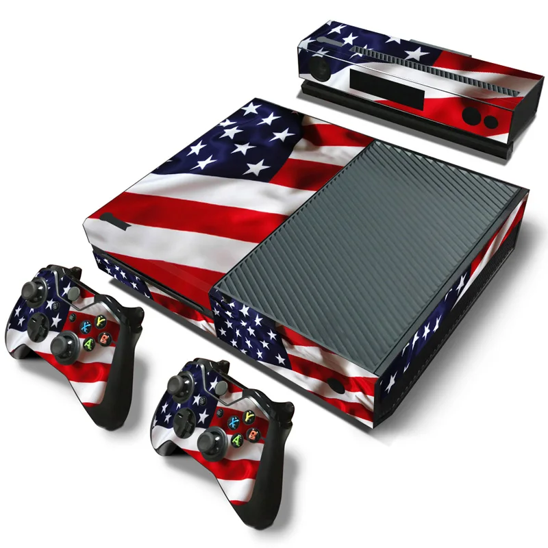 Флаг для X box one Наклейка на консоль и 2 наклейки BOX ONE Виниловая наклейка x